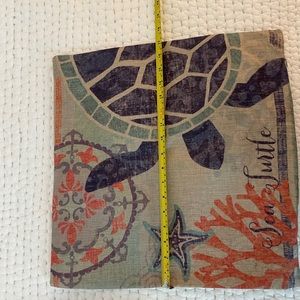 Cotton Linen Sea Life Decor Pillow